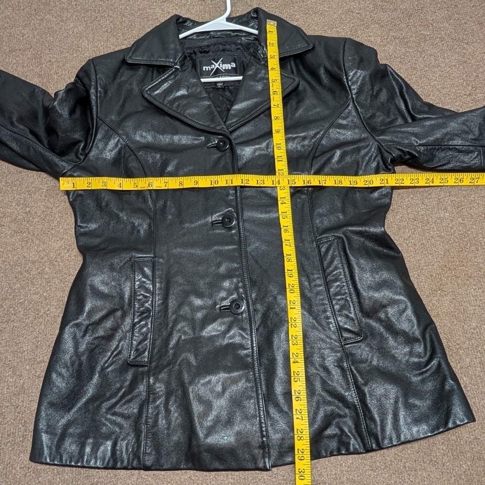 Wilsons Leather Maxima Women's Black Button Jacket Large - Picture 6 of 6